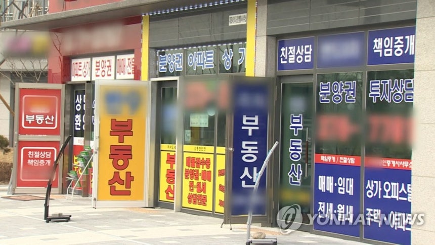 부동산 중개업소들
[연합뉴스TV 제공]