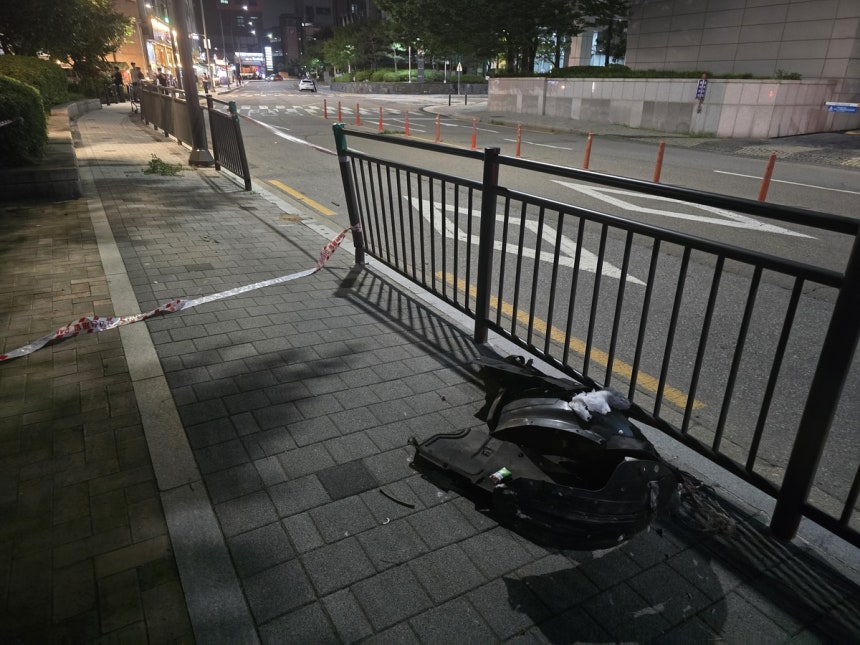 상암동 차량 돌진 사고 현장
[촬영 최원정]