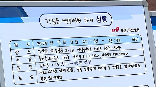 자매 참변 아파트 <b>화재</b> 잇따라…<b>부산</b>시 "돌봄 서비스 강화"(종합2보)
