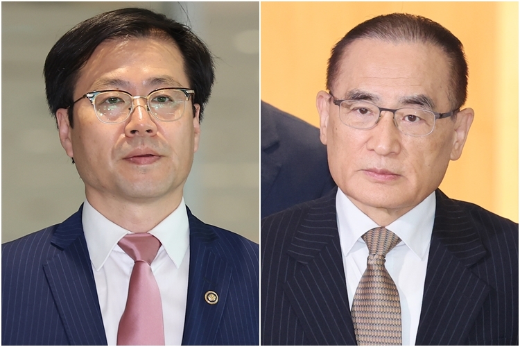 여한구 산업통상자원부 통상교섭본부장(왼쪽)-위성락 안보실장
[연합뉴스 자료사진]