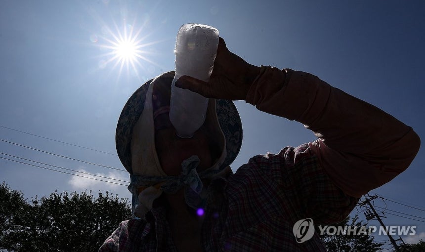 폭염, 수분 보충은 필수
[연합뉴스 자료사진]
