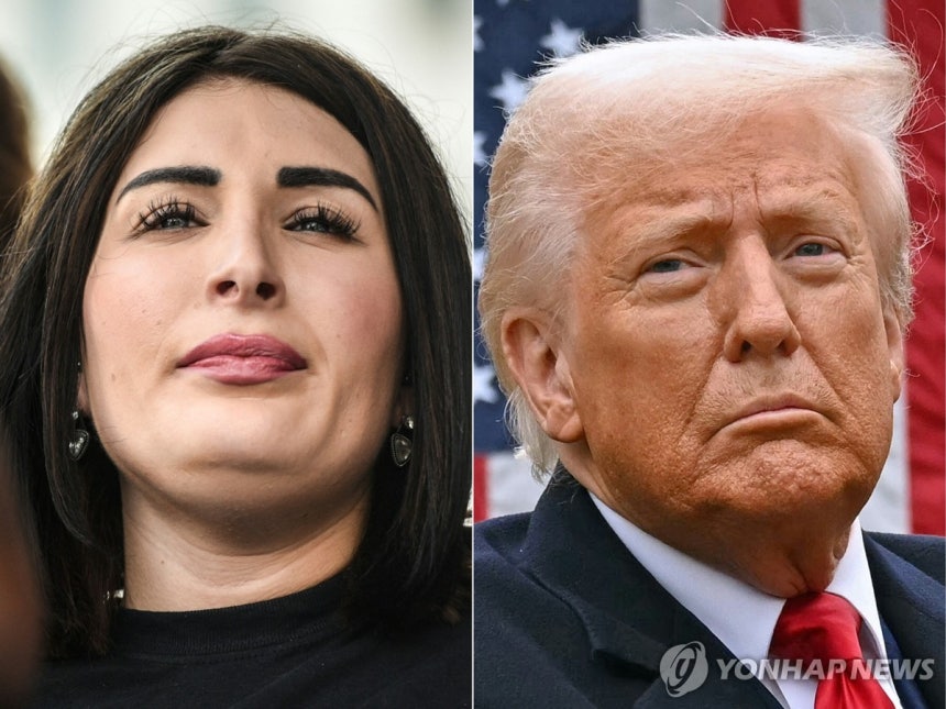로라 루머와 트럼프 대통령
[AFP=연합뉴스 자료사진. 재판매 및 DB 금지]
