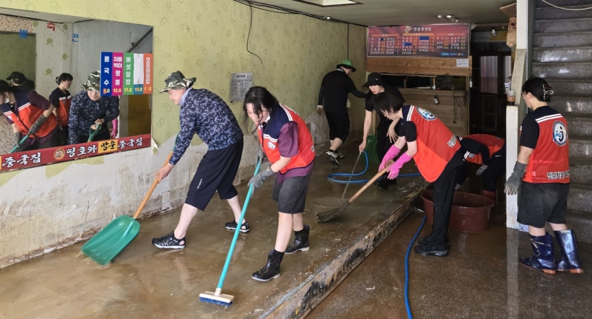 수해 지역 복구 지원 [전남도교육청 제공]