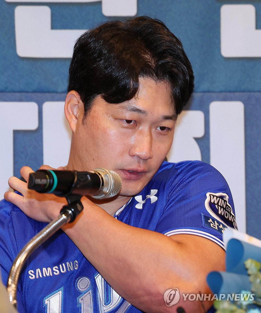 <b>오승환 은퇴 기자회견</b>