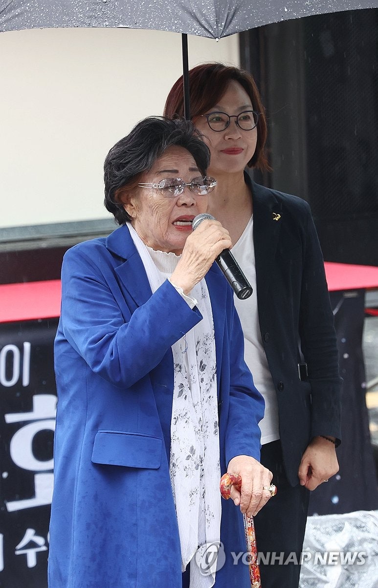 발언하는 <b>이용수 할머니</b>