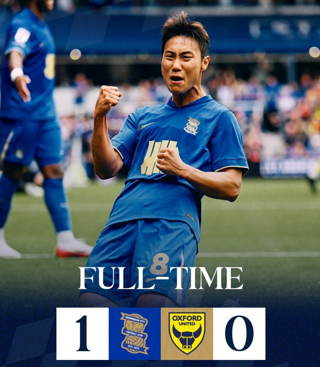 '<b>백승호</b> 마수걸이 골맛' 버밍엄, 옥스퍼드 1-0 격파…2연승 행진