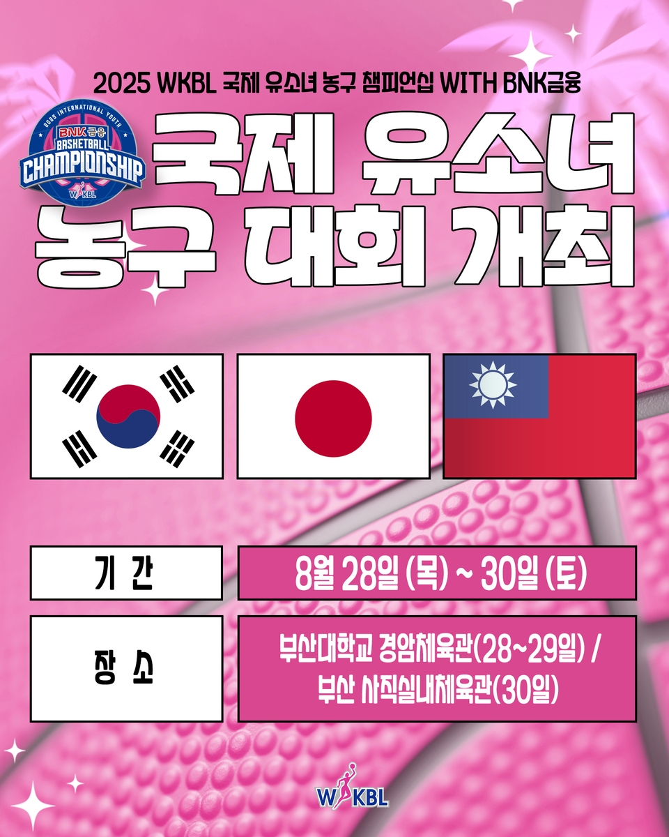 <b>WKBL</b> 국제 <b>유소녀 농구</b>대회, 28∼30일 부산서 개최