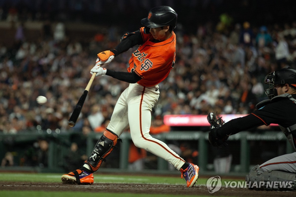 MLB 샌프란시스코 <b>이정후</b>, <b>5경기 연속 안타</b>…시즌 타율 0.260