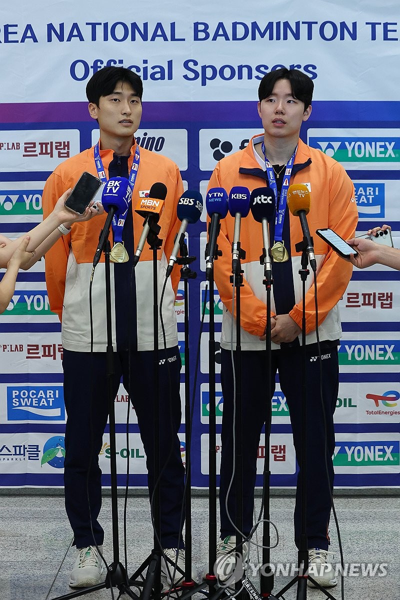 <b>배드민턴</b> <b>김원호</b>-<b>서승재</b>, 세계선수권 금메달 소감