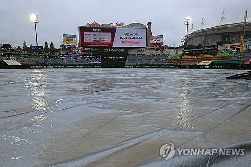 프로야구 인천 <b>롯데</b>-SSG·잠실 LG-<b>두산</b> 경기 <b>우천 취소</b>(종합)