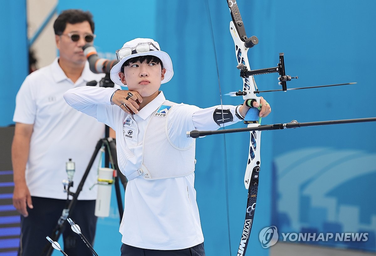 안산·강채영, <b>광주 세계양궁</b> 개인전 4강서 맞대결