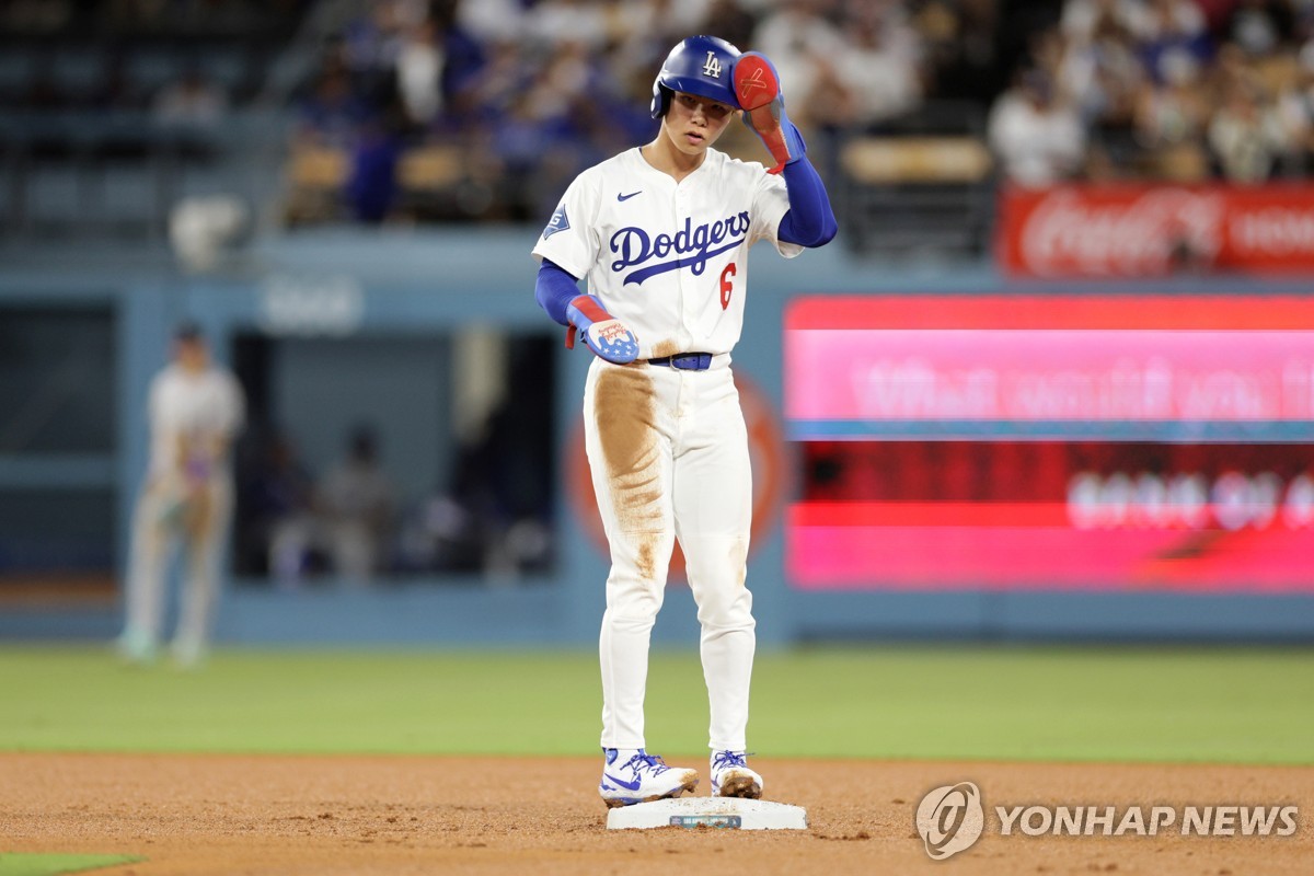 <b>다저스</b> 김혜성, 우승 잔칫날에 삼진…11일 만에 타격