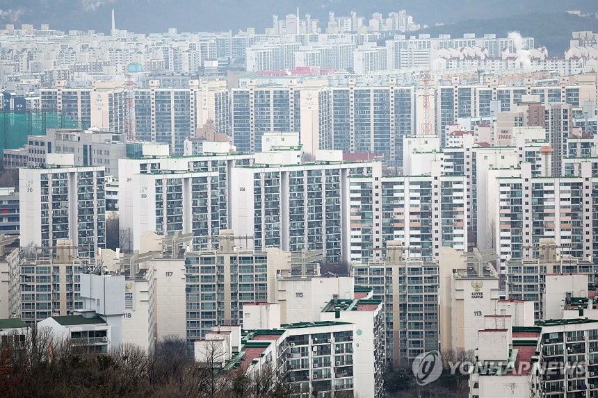 서울 강북구 북서울꿈의숲에서 바라본 노원·도봉구 일대 아파트 단지 [연합뉴스 자료사진]