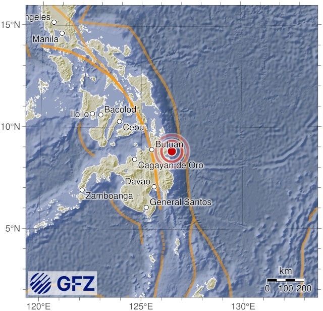 필리핀 민다나오섬서 5.7 지진
[출처:독일 지구과학연구센터(GFZ) 홈페이지. 재판매 및 DB 금지]