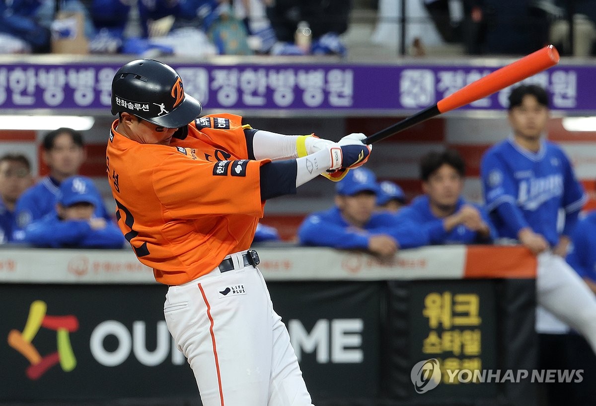 <b>한화</b> 채은성, 역전 2타점 적시타에 8회 쐐기 타점까지 '펄펄'