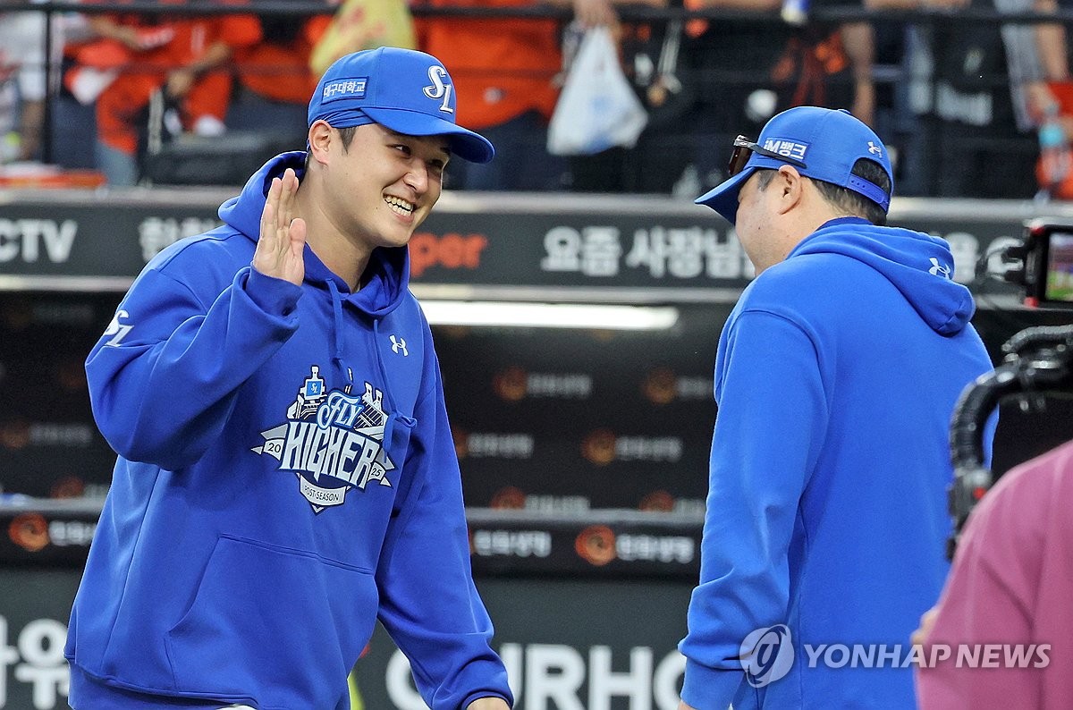박진만 삼성 감독 "<b>최원태</b>, 완벽에 가까운 피칭…PS <b>사나이</b>다"