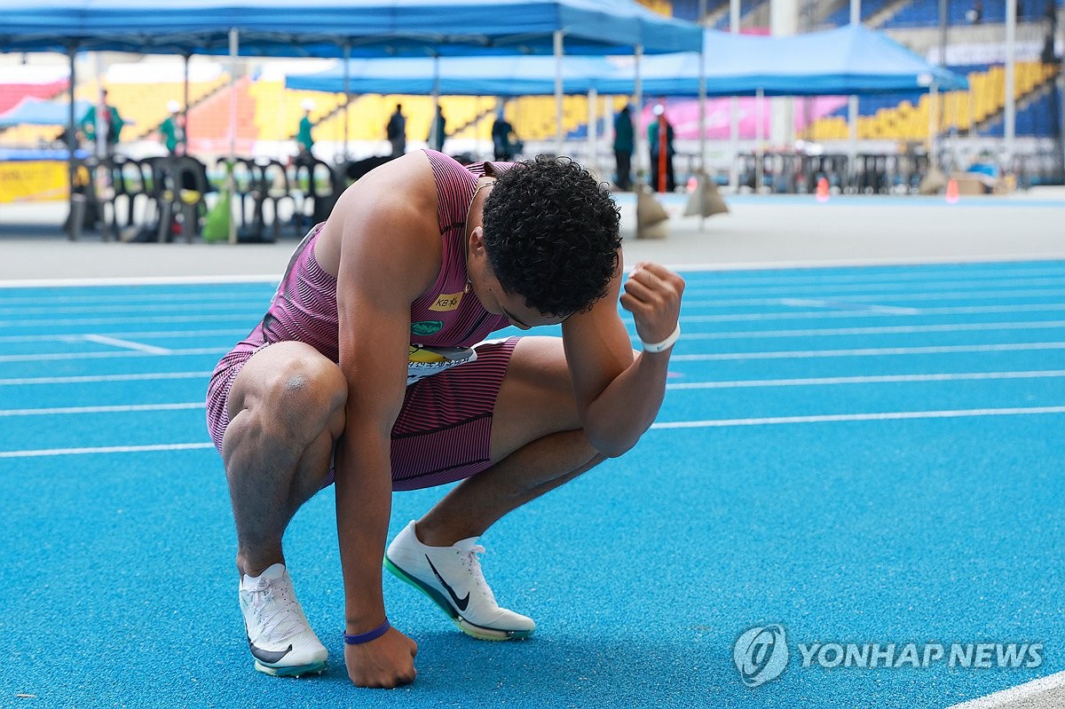 전국체전 육상 남자 200m <b>우승</b>한 <b>나마디 조엘진</b>