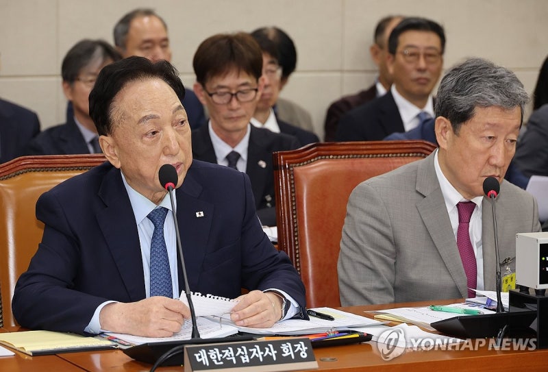 <b>김철수 대한적십자사</b> 회장 답변