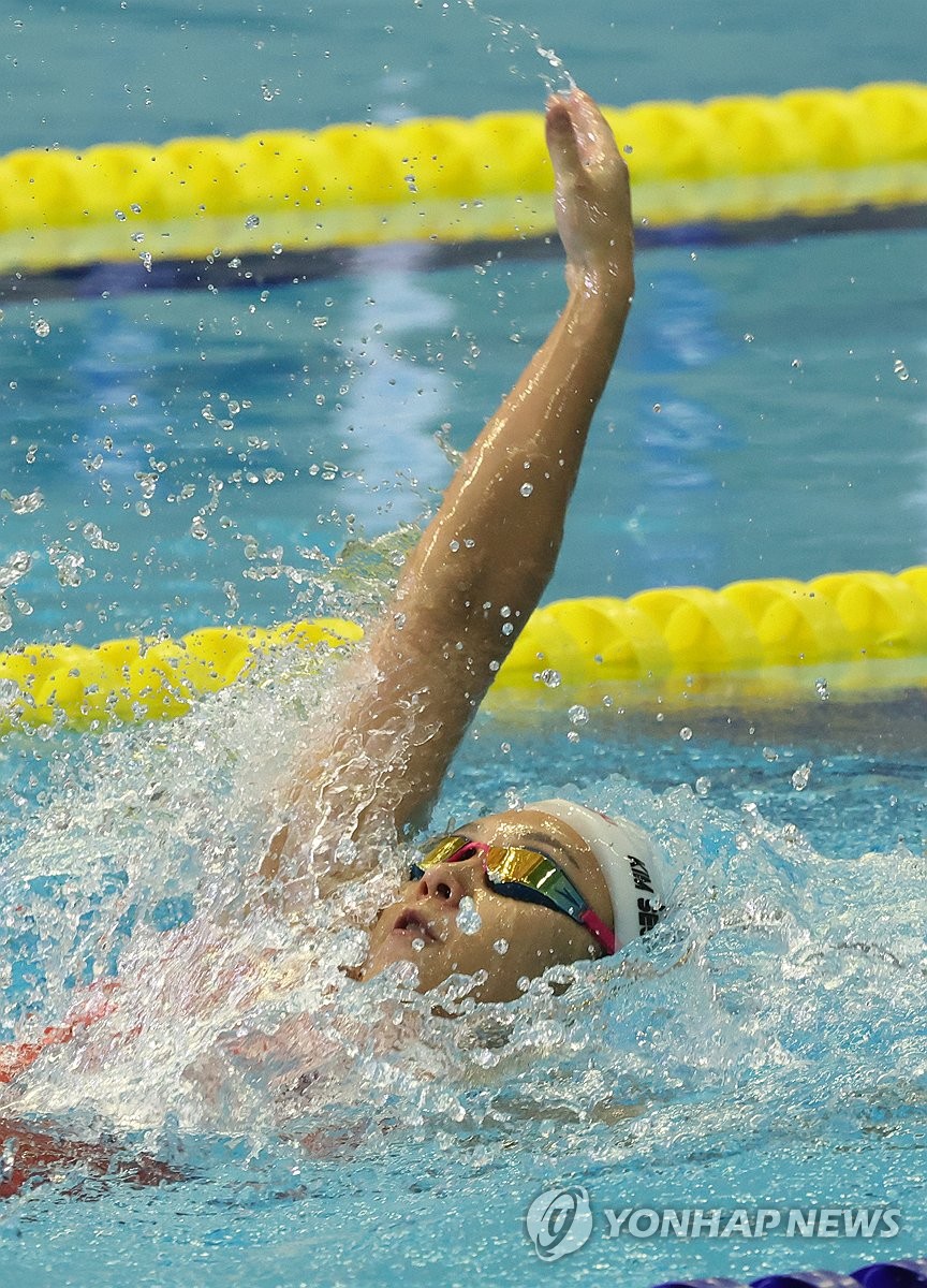 수영 여자일반부 <b>혼계영 400ｍ</b> 결승 배영