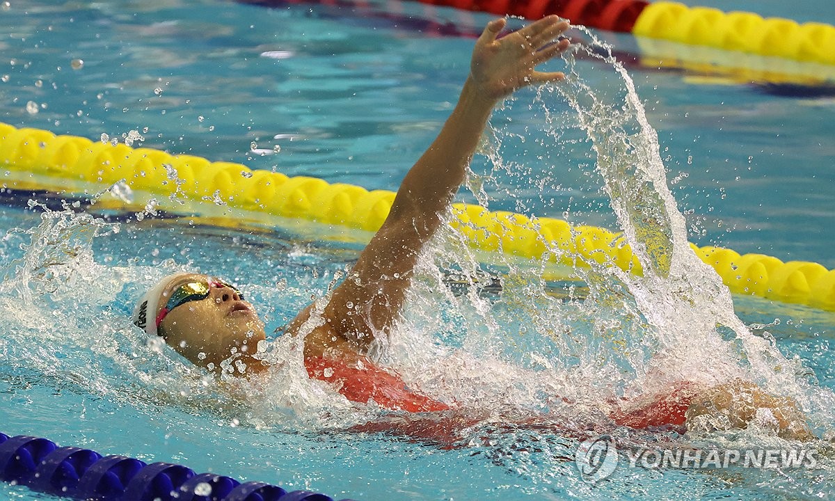 수영 여자일반부 <b>혼계영 400ｍ</b> 결승 배영