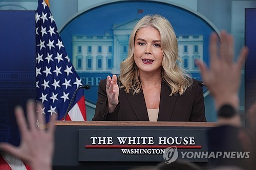 캐롤라인 레빗 백악관 대변인
[AP=연합뉴스 자료사진]