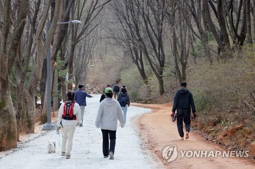 대전 계족산 황톳길 걷기 [연합뉴스 자료사진. 재판매 및 DB 금지]