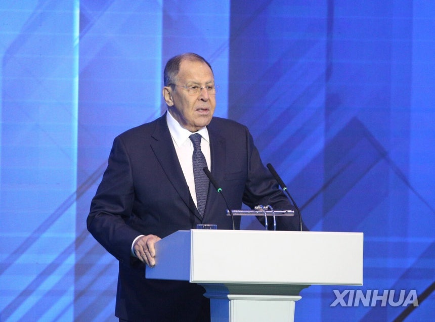 세르게이 라브로프 러시아 외무장관
[신화 연합뉴스. 재판매 및 DB 금지]