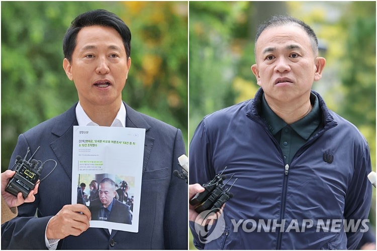 <b>오세훈</b> "<b>여론조사</b> 조작" vs <b>명태균</b> "吳대납 지시"…특검 대질착수(종합...