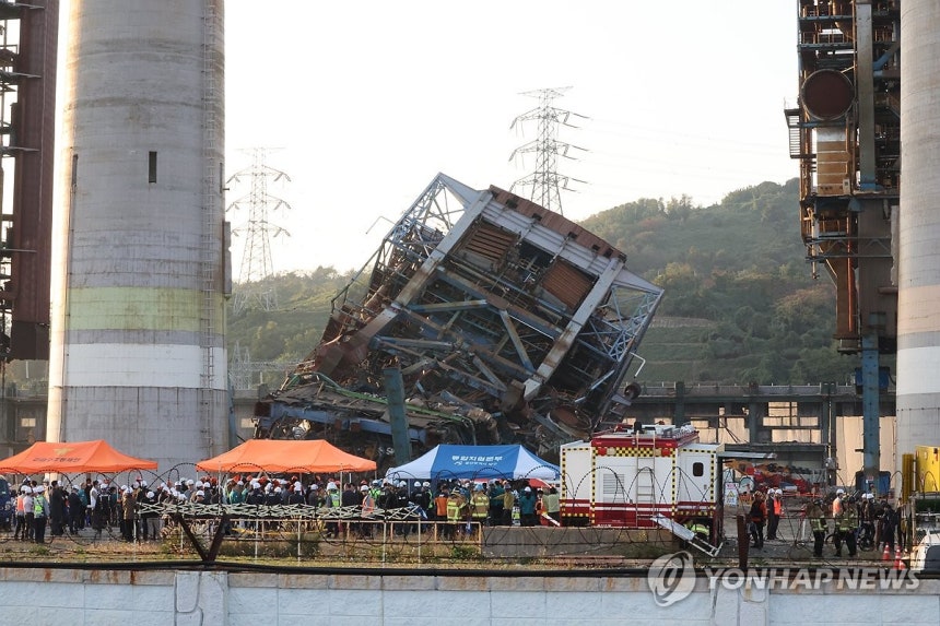 울산화력발전소 붕괴사고 매몰자 7명 모두 사망으로 구조 완료