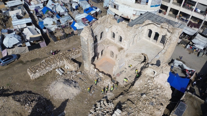 파괴된 가자지구 카사르알바샤 궁전
[아나돌루통신 제공. 재판매 및 DB 금지]