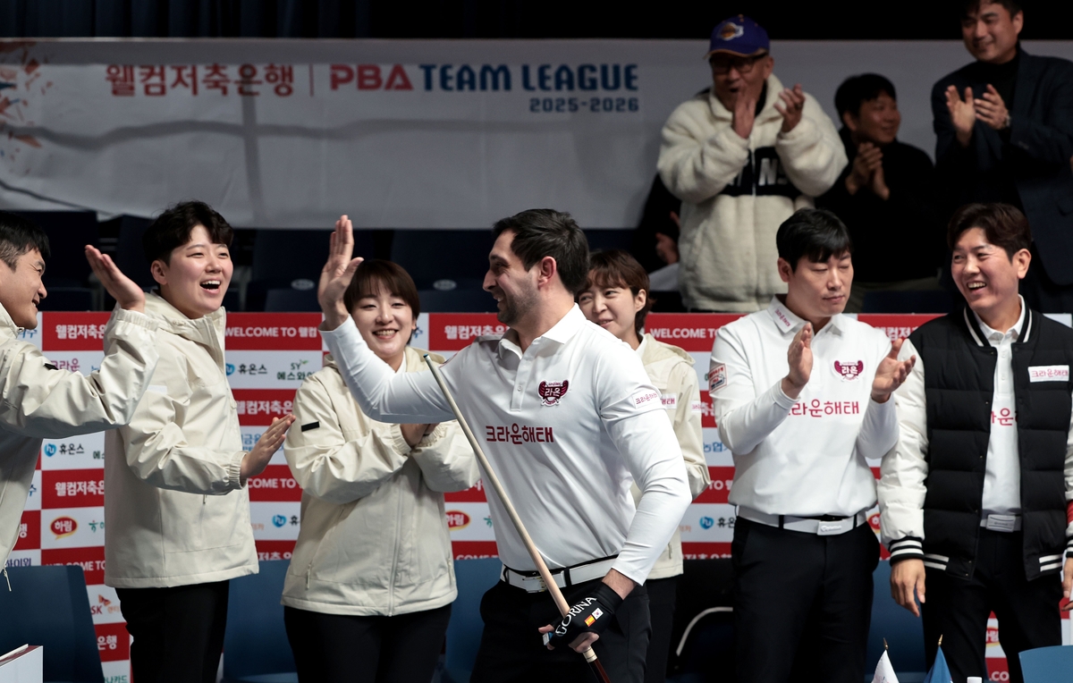 '꼴찌의 반란' <b>크라운해태</b>, PBA <b>팀리그</b> 4R 역전 <b>우승</b> 눈앞