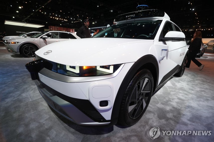 先月、米LAオートショーに展示された現代自動車アイオニック5 [AP連合ニュース資料写真。再販とDB禁止]