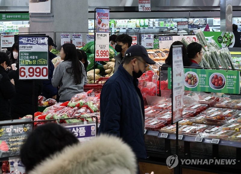 식품<b>물가</b> 5년새 27% 뛰어…<b>고환율</b>에 수입산 <b>과일</b>·생선·고기↑