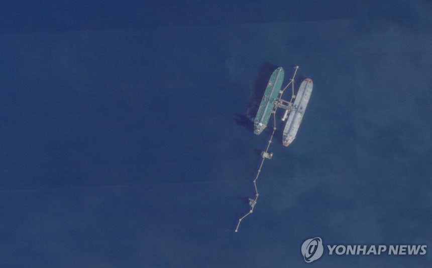 미국이 베네수엘라 연안에서 나포한 유조선 [로이터 연합뉴스 자료사진.재판매 및 DB 금지]