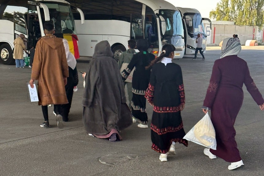 가자지구 떠나는 주민 [COGAT 제공.재판매 및 DB 금지]