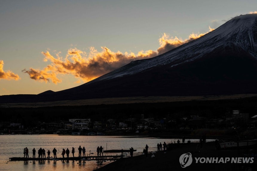 일본 후지산 야마나카 호수
[AFP 연합뉴스 자료사진. 재판매 및 DB 금지]