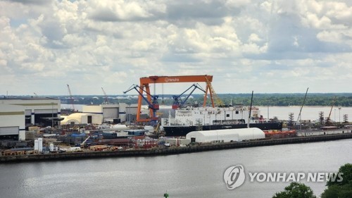 미국 필라델피아의 한화 필리조선소 전경
[연합뉴스 자료사진 재판매 및 DB금지]