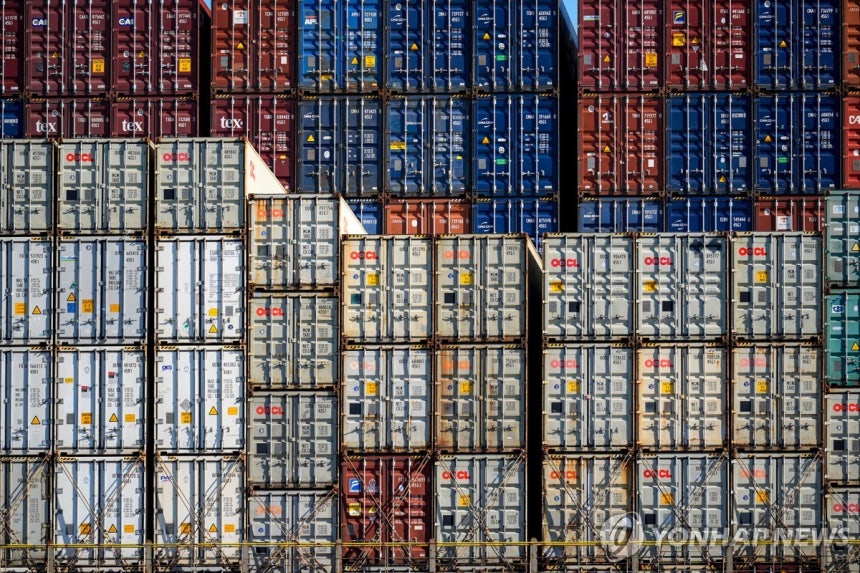 미 조지아주 서배나항의 컨테이너 [AP 연합뉴스 자료사진.재판매 및 DB 금지]