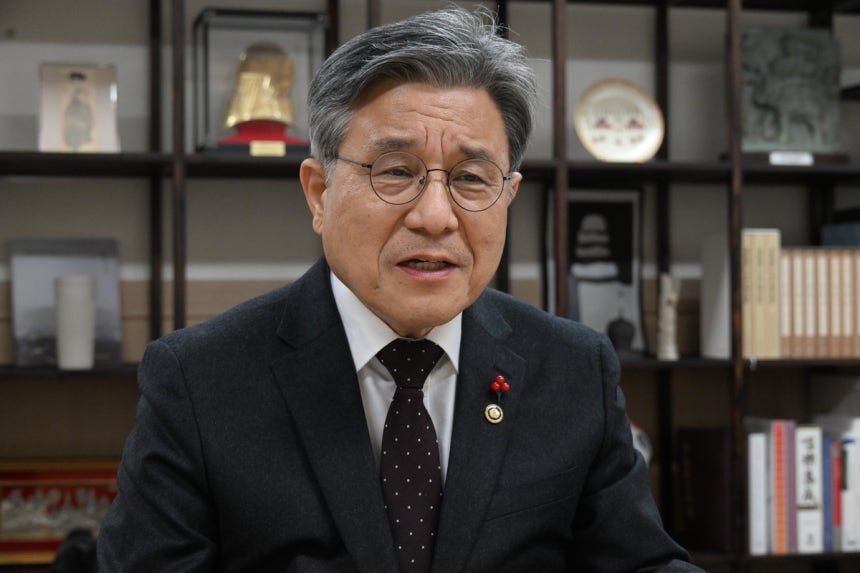 인터뷰하는 허민 국가유산청장 [국가유산청 제공.재판매 및 DB 금지]