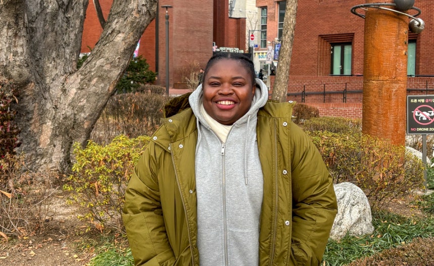 연합뉴스와 인터뷰하는 소리꾼 로르 [촬영 임경빈 인턴기자]