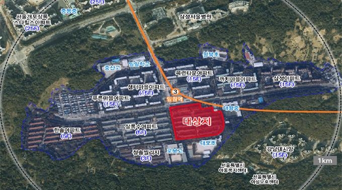 일원동 가람아파트 위치도 [서울시 제공.재판매 및 DB 금지]