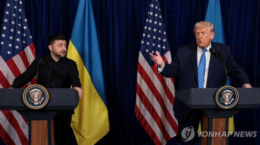 도널드 트럼프 미국 대통령과 볼로디미르 젤렌스키 우크라이나 대통령 [로이터 연합뉴스 자료사진.재판매 및 DB 금지]