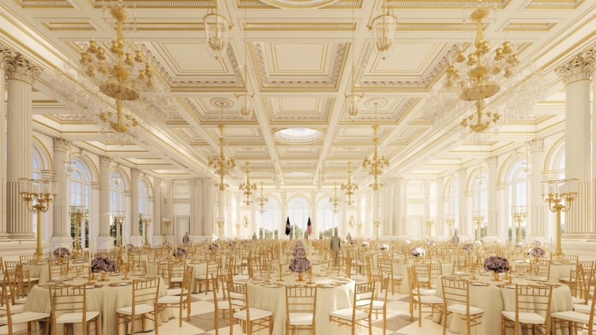 트럼프 대통령의 백악관 대형 연회장 계획도 [McCrery 건축설계사무소 홈페이지 캡처]