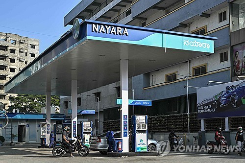 인도 주유소 [AFP 연합뉴스.재판매 및 DB 금지]