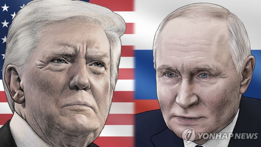 트럼프 미국 대통령과 푸틴 러시아 대통령 [김선영 제작] 일러스트