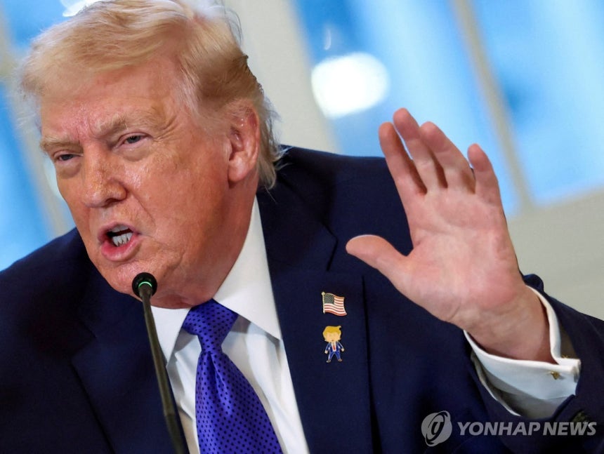 도널드 트럼프 미국 대통령 [로이터 연합뉴스 자료사진.재판매 및 DB 금지]