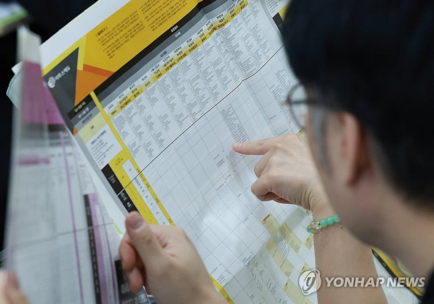 입시,전략과 분석 [연합뉴스 자료사진]