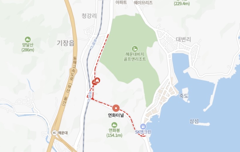 산불 지점 [네이버 지도 캡처.재판매 및 DB 금지]