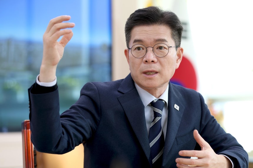 20일 연합뉴스와 인터뷰하는 정원오 서울 성동구청장 [서울 성동구 제공.재판매 및 DB 금지]