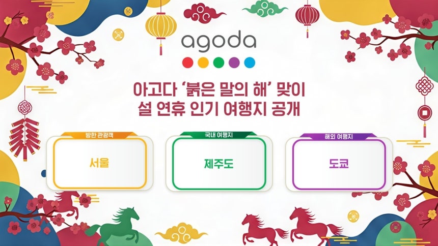 설 연휴 인기 여행지 [아고다 제공.재판매 및 DB금지]